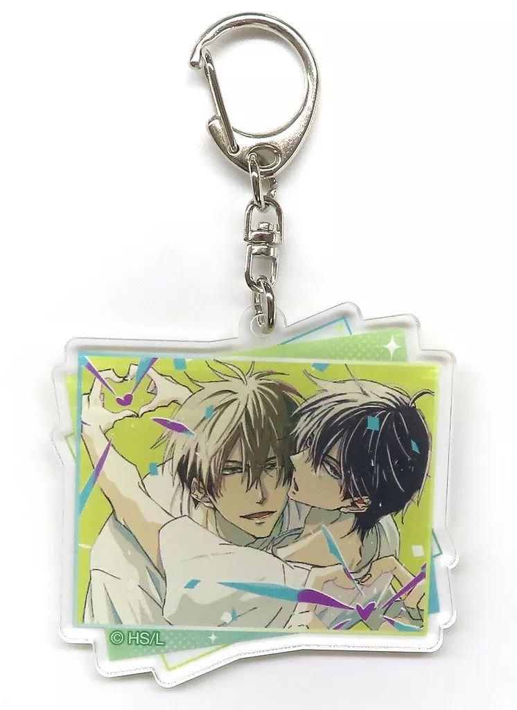 中古】キーホルダー 西條高人＆東谷准太(指ハート/グリーン) アクリル