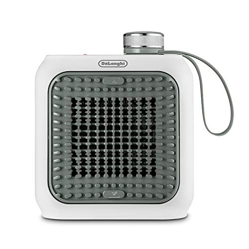 De Longhi デロンギ ファンヒーター カプスーラデスク -GR セラミックヒーター 足もと 手さき イタリアンデザイン 静音 コンパクト 独自グリッド設計 取り外し フィルター セージグリーン デロンギファミリー登録で5年保e