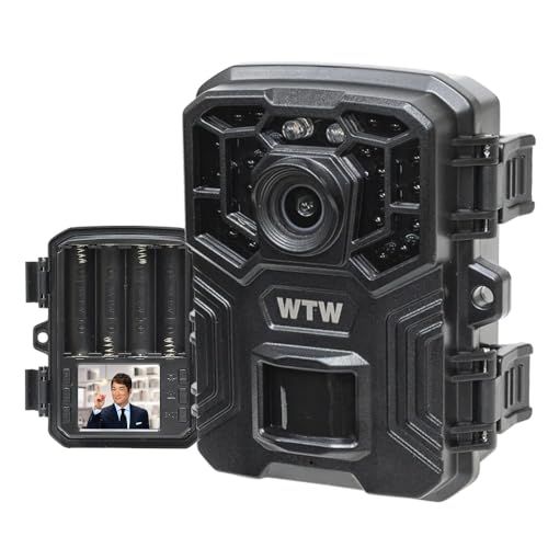 WTW 塚本無線 トレイルカメラ 防犯カメラ 熊 害獣 監視カメラ 静止画6400万画素 動画200万画素 夜間撮影 乾電池 防水 屋外 屋内 MicroSDカード 長時間 簡単設置 電源不要 ネット不要 液晶内蔵 動体検知 安心の サポート WTWe