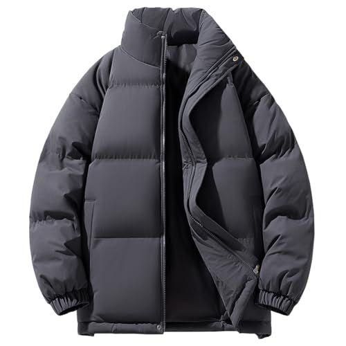 Amyni ダウンジャケット メンズ コート 冬服 中綿ジャケット 無地 厚手 防寒 防風 暖か 大きいサイズ ダウンコート 通勤 通学 登山 アウトドア 男女兼用 アウターe