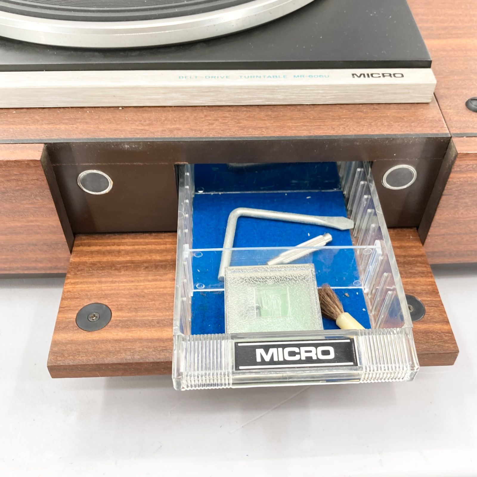 MICRO マイクロ MR-606U レコードプレーヤー アームレス 本体のみ 