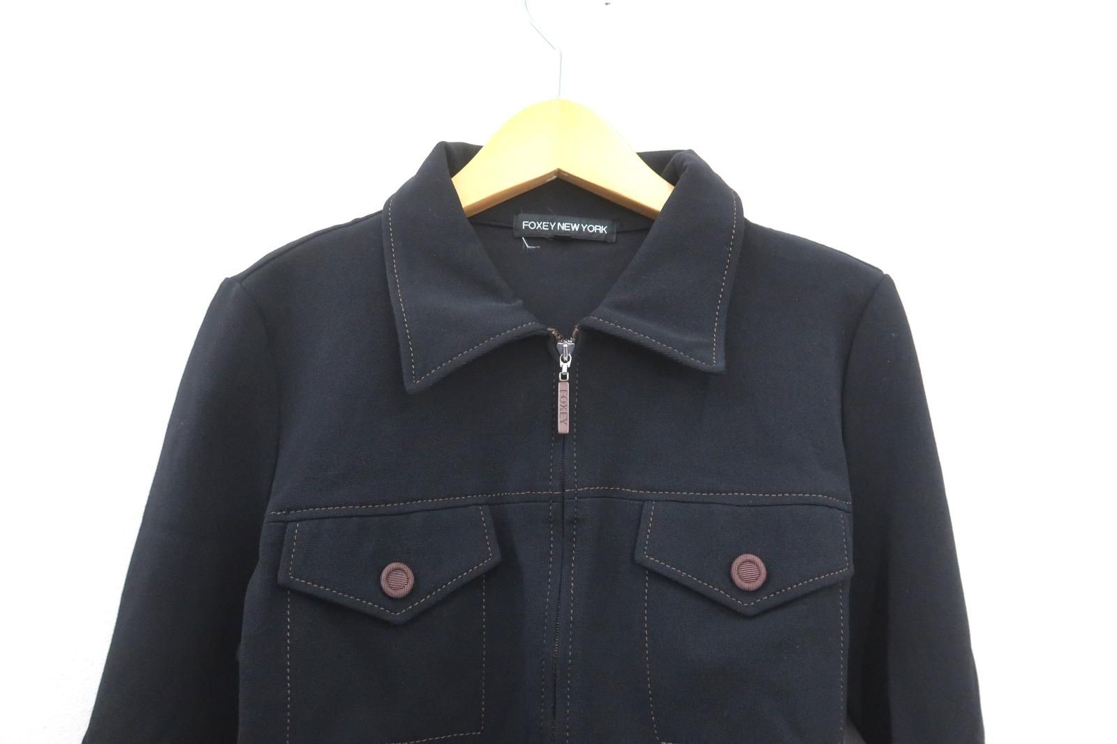 FOXEY NEW YORK 17374 フォクシーニューヨーク ジップジャケット 40 美