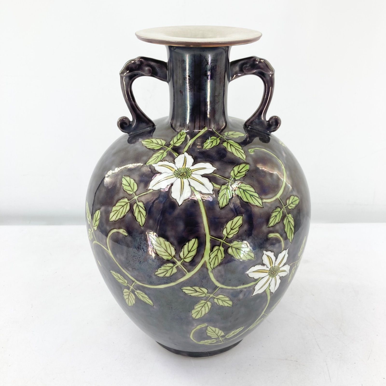 古布 男物 半襦袢 両面染め 型染 ミツウロコ 絞り 時代劇