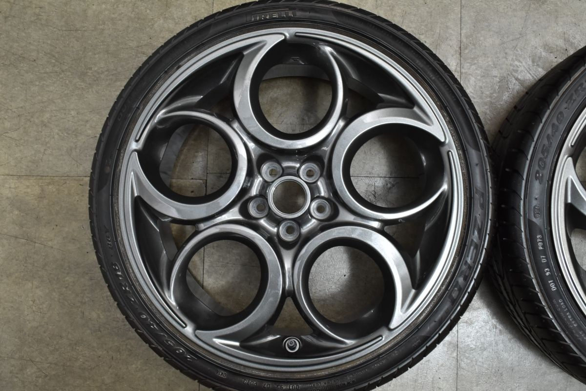  アルファロメオ 4 C 18 in 7 J 33 19 8 5 49 PCD 98 ピレリ P ZERO 205 40 R 235 35 Alfa Romeo ノーマル戻し 19インチ タイヤ ホイールセット
