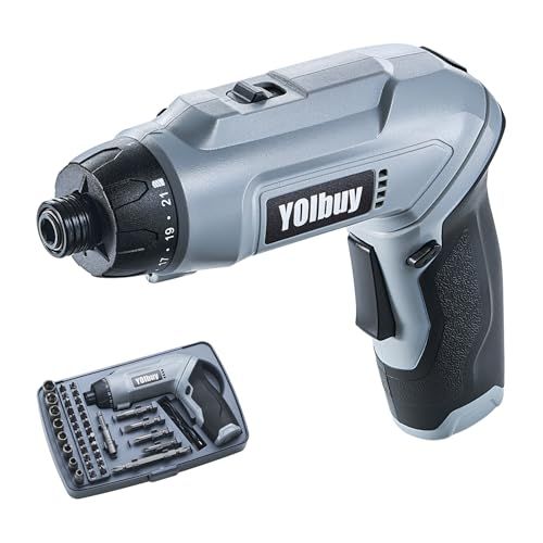 YOIbuy PRO 3.6 V充電式電動ドライバー ペン型ドライバに変形 21段クラッチギア 電動max締付けトルク6.8 Nm 2段変速 高速650 rpm 2000 mAhバッテリー内蔵 タイプC充電 正逆回転切替 LEDライト付き