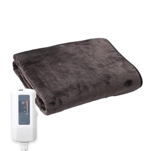 山善 電気毛布 敷き 電気敷毛布 140 80 cm シングル 洗える やわらか フランネル ダニ対策機能 温度調節機能 ブラウン EMS FK 150 EE T e