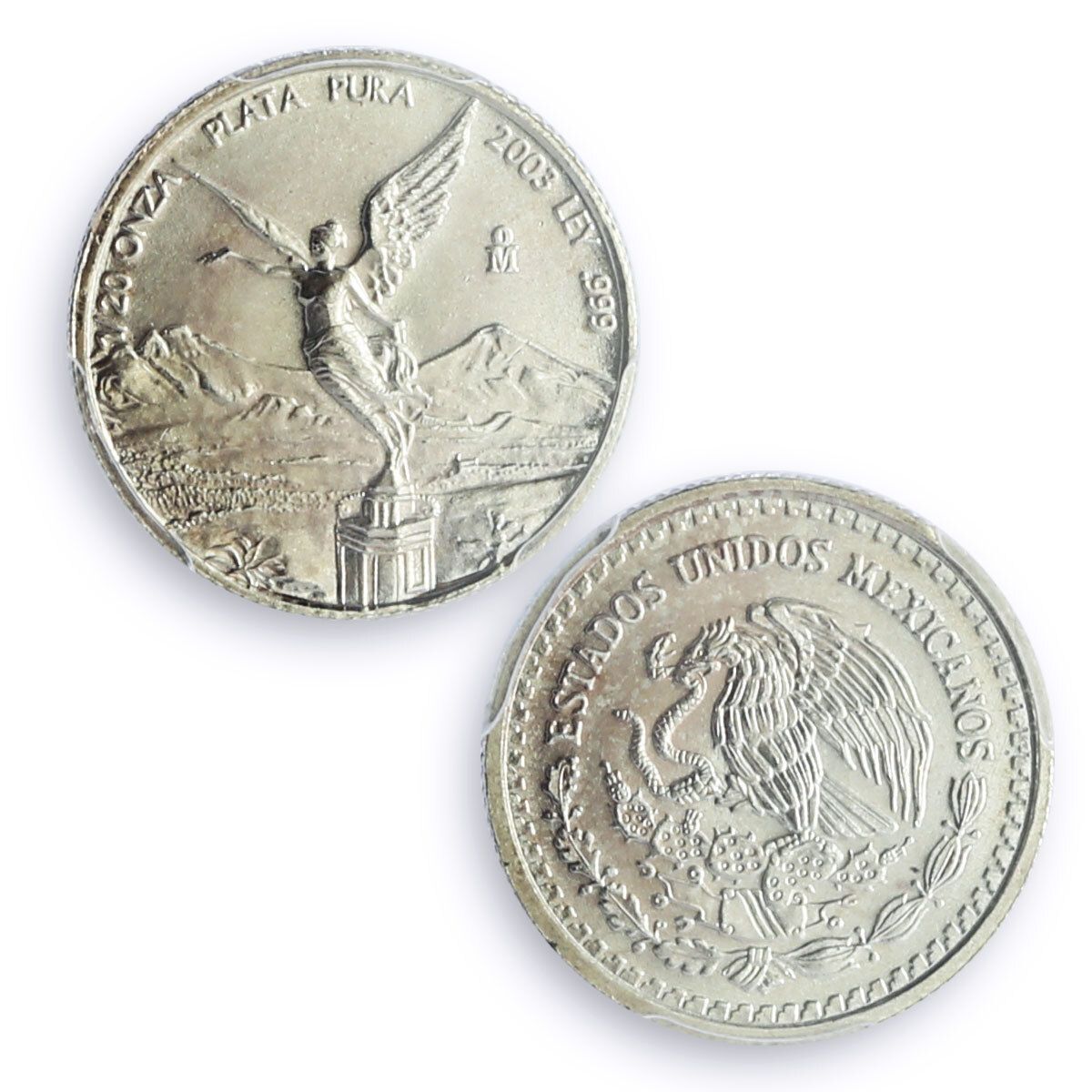 メキシコ 1/20 オンザ・リベルタッド 独立の天使 MS69 PCGS 銀貨 2003
