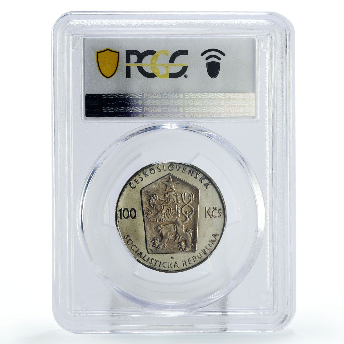 チェコスロバキア 100コルナ イヴァン・オルブラハト文学 PR69 PCGS