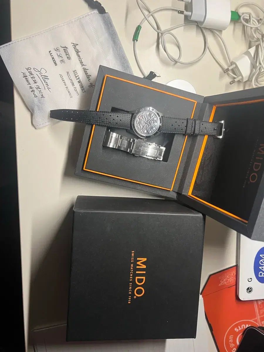 ミドー オーシャンスター39 ブラックグレー JOSEPHBONNIE トロピカル ラバーストラップ