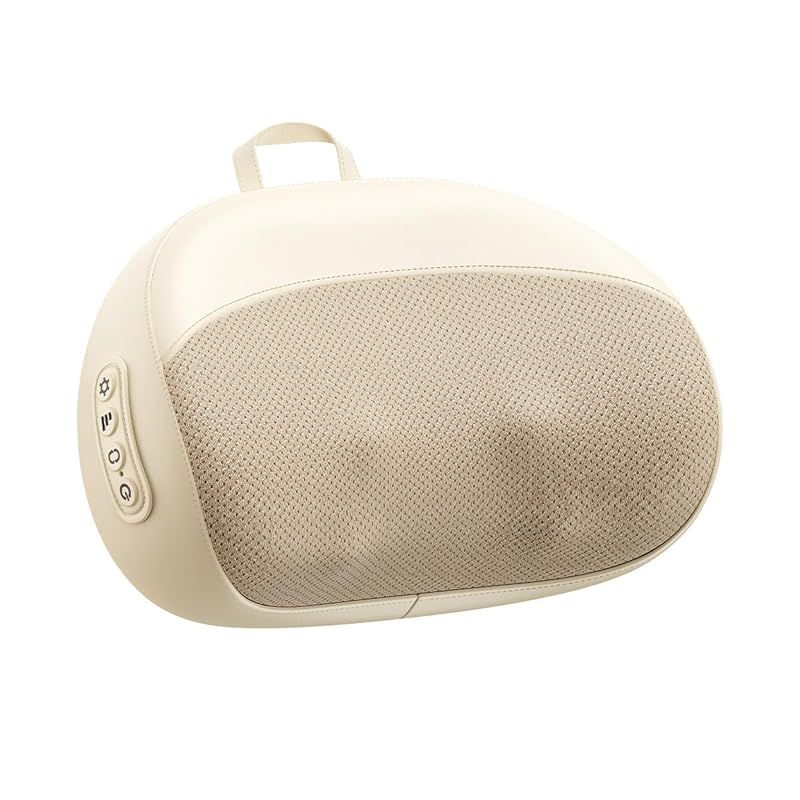 2025新設計 腰枕 クッション Hoxhyon USB充電式 腰 背中 首 肩 太もも ふくらはぎ 一台多役 寝ながら使える ピロー コードレス 双方向回転 3段階強度調節 温熱機能 静音 タイマー付き 記念日 新年 1