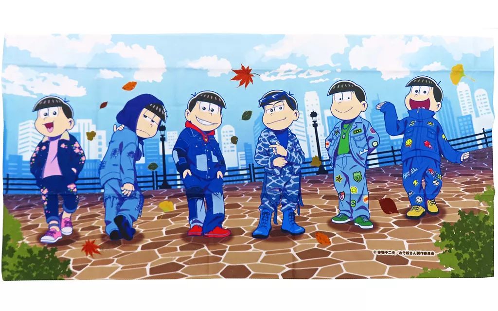 中古】タオル・手ぬぐい 6つ子 BIGバスタオル 「おそ松さんのWEBくじ第