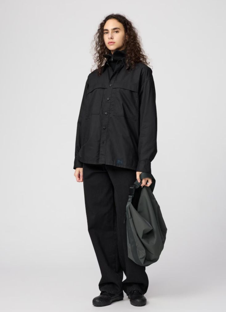 UNIQLO U ユニクロユー ユーティリティー オーバーサイズ シャツ ブラック L