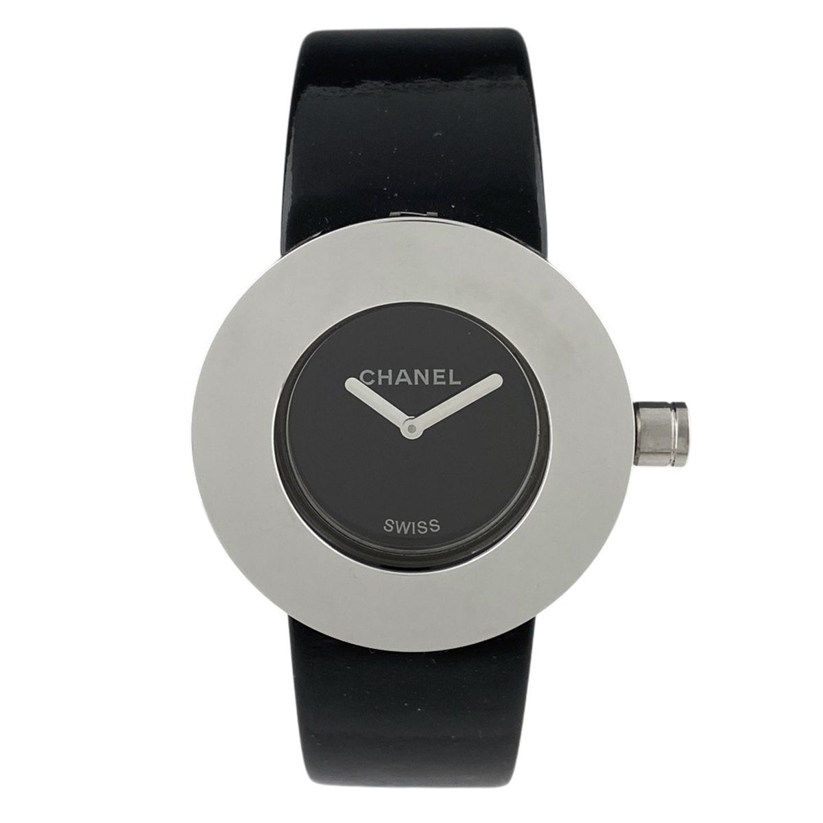シャネル CHANEL ラ ロンド H 0579 腕時計 SS レザー クォーツ ブラック レディース