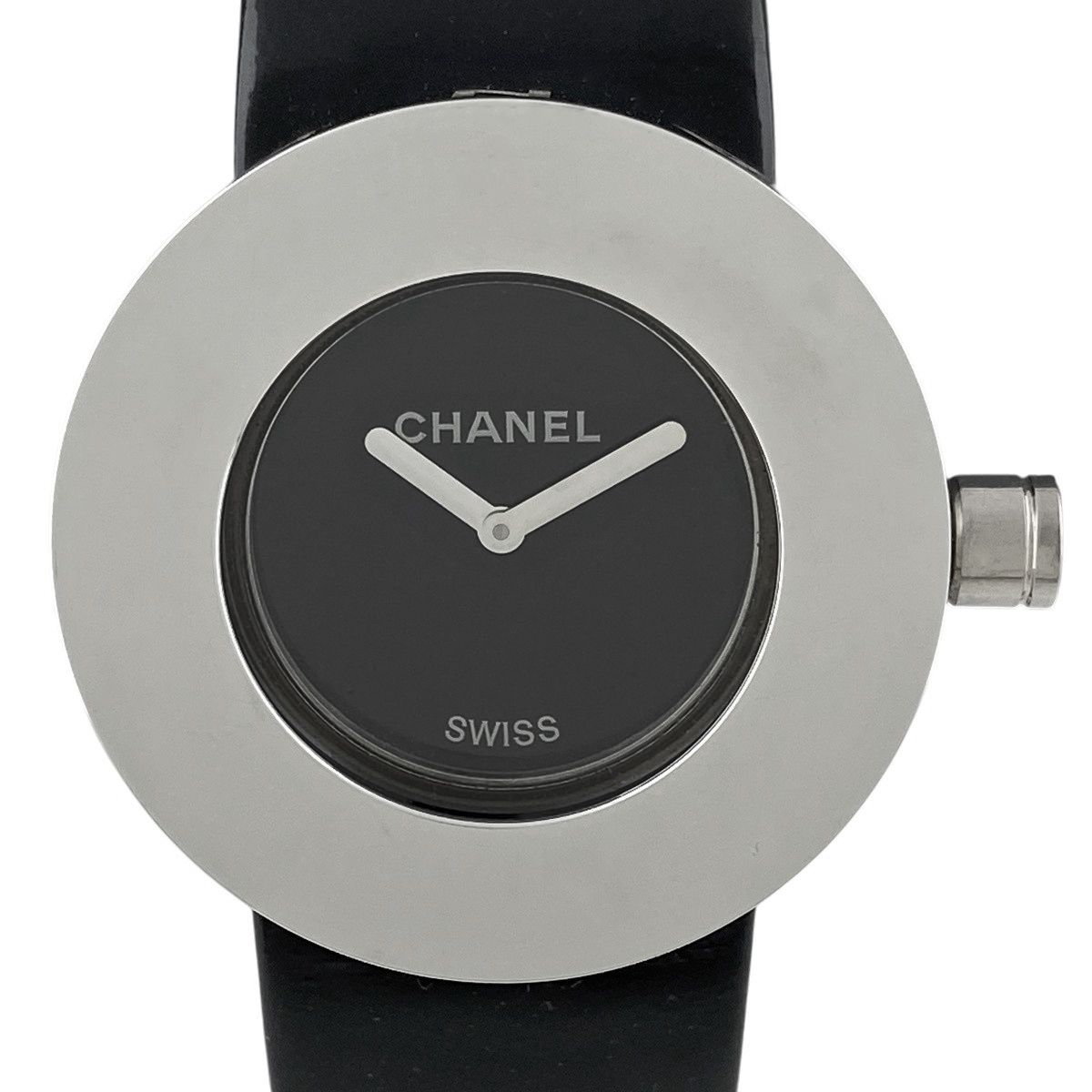 シャネル CHANEL ラ ロンド H 0579 腕時計 SS レザー クォーツ ブラック レディース