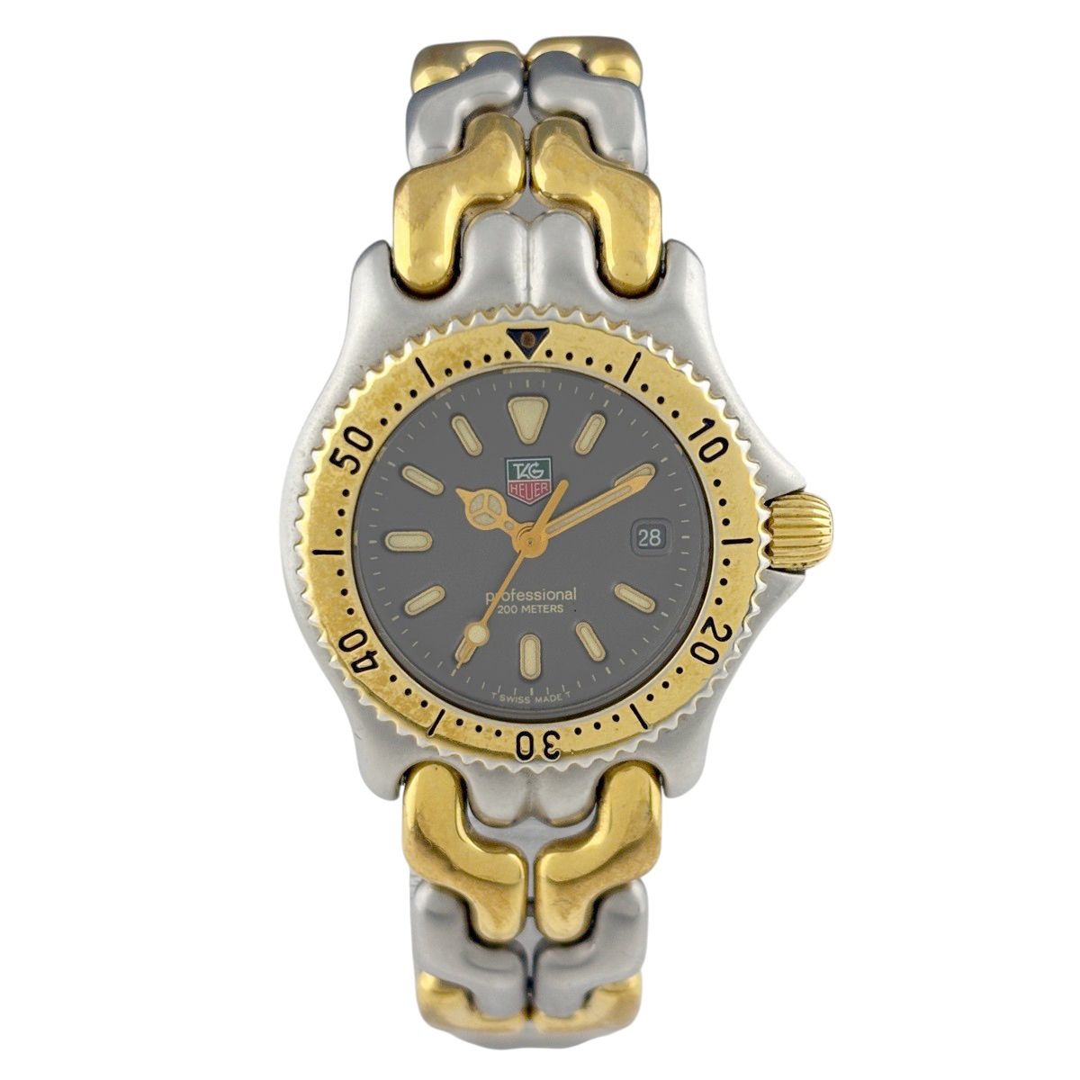 タグホイヤー TAG HEUER プロフェッショナル セルシリーズ S 95.215 腕時計 SS GP クォーツ グレー レディース