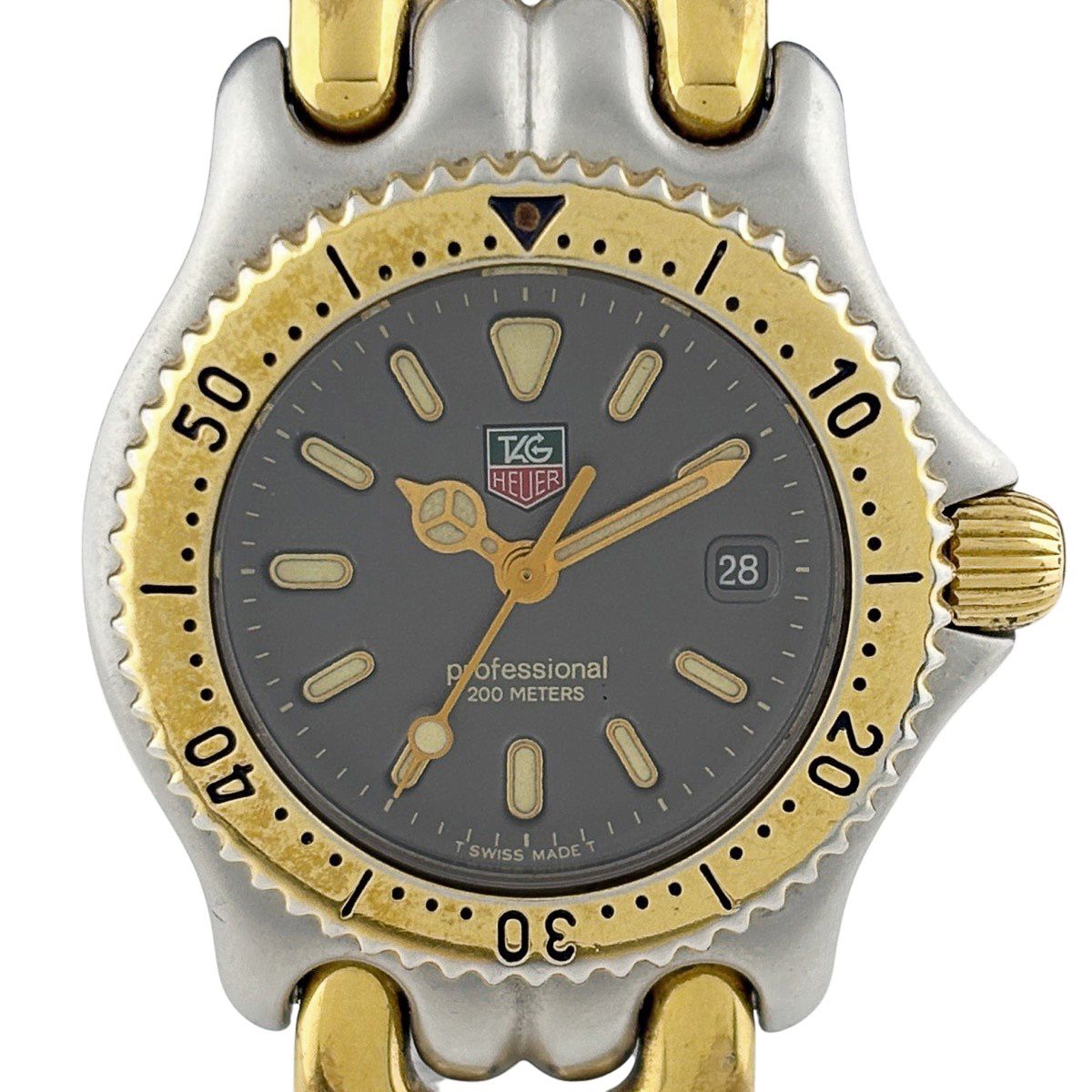 タグホイヤー TAG HEUER プロフェッショナル セルシリーズ S 95 215 腕時計 SS GP クォーツ グレー レディース