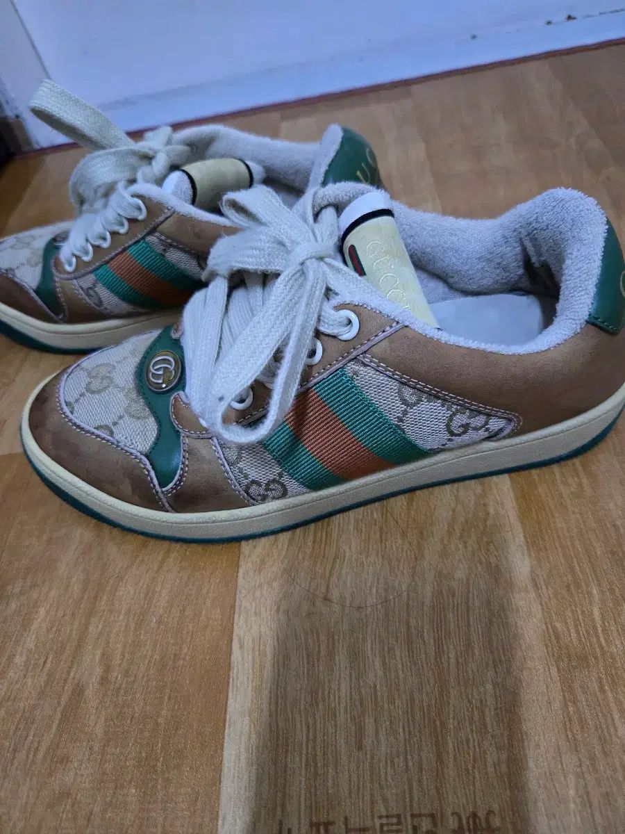 グッチ GG ロゴ スニーカー ブラウン グリーン