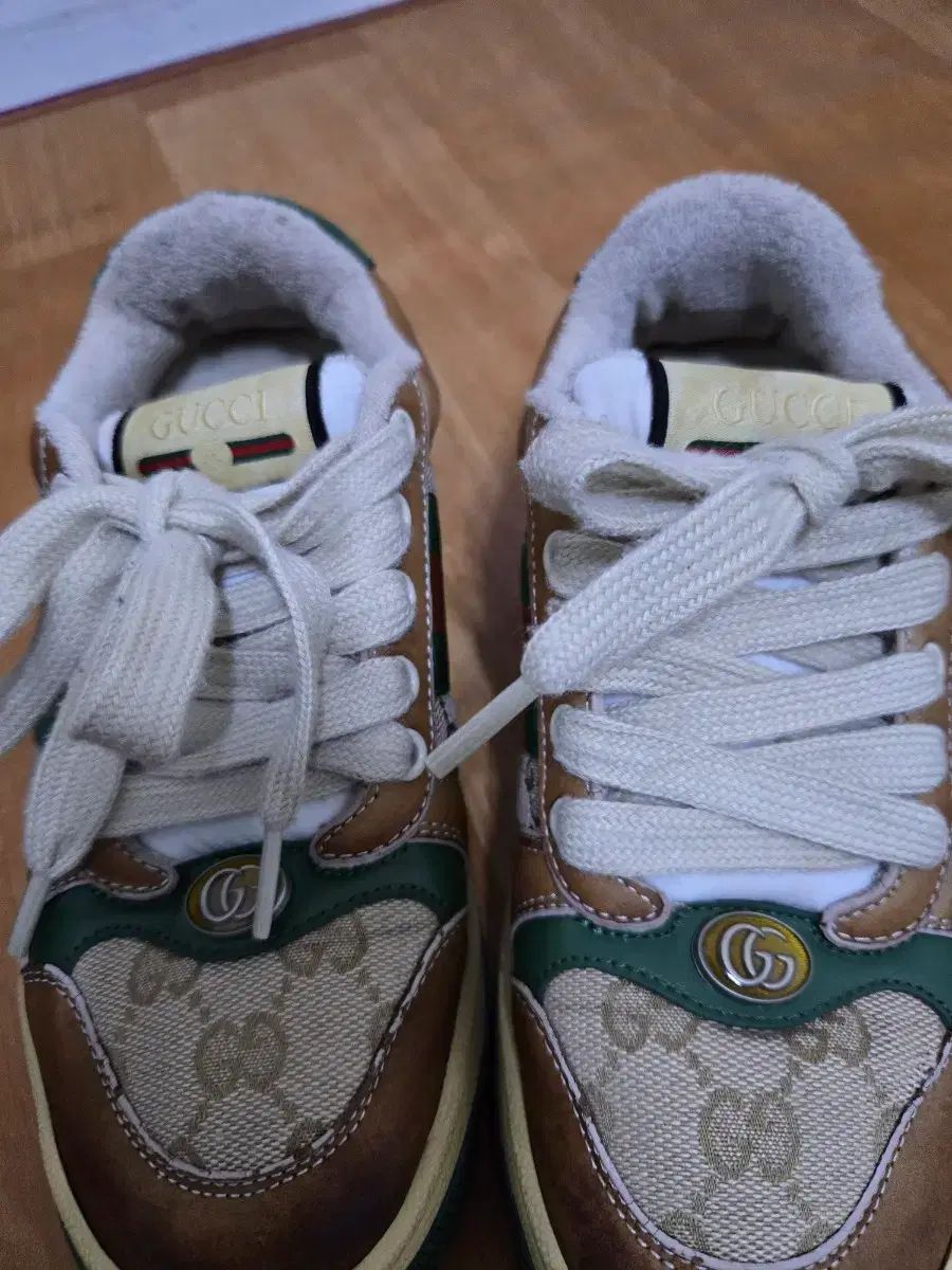 グッチ GG ロゴ スニーカー ブラウン グリーン