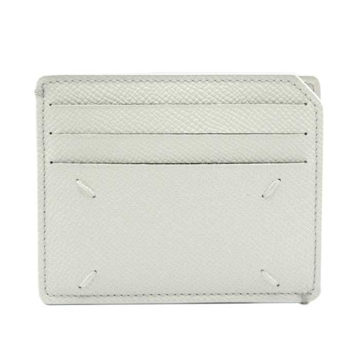 メゾンマルジェラ カードケース Maison Margiela レザー 4ステッチ スリム カードホルダー P 4745 T 1003 ホワイト系 レディース