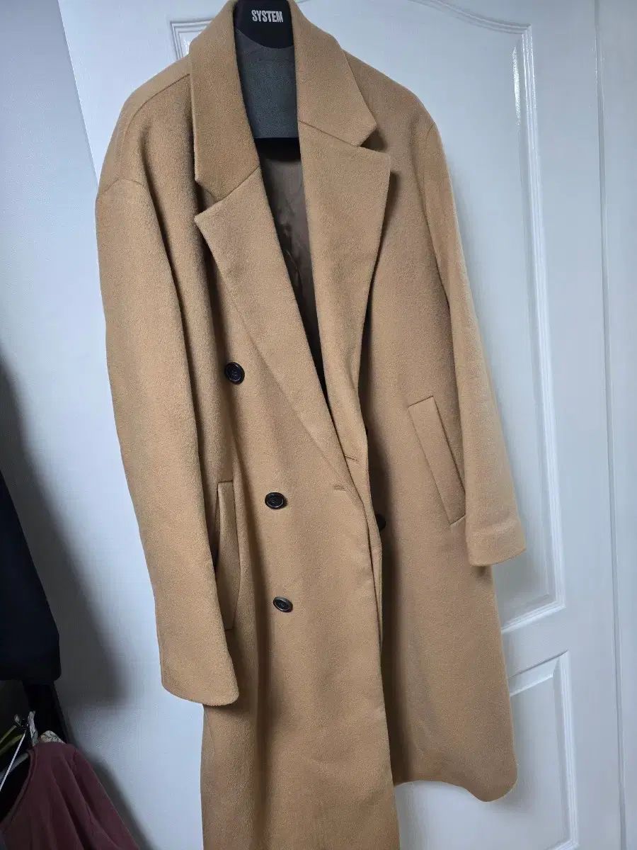 SYSTEM カシミア ダブル ロングコート ベージュ