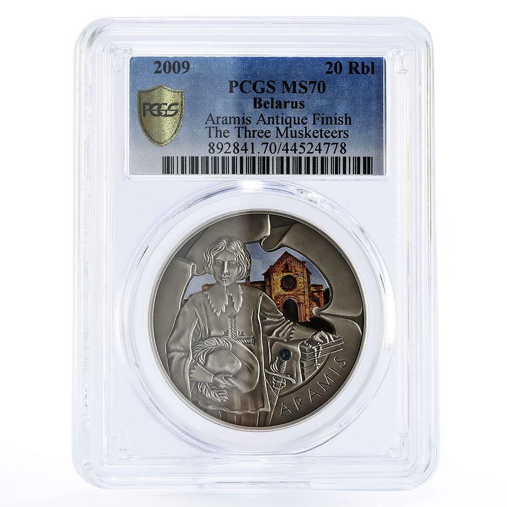 ベラール 20ルーブル Three Mketeers Aramis MS 70 PCGS 銀貨 2009