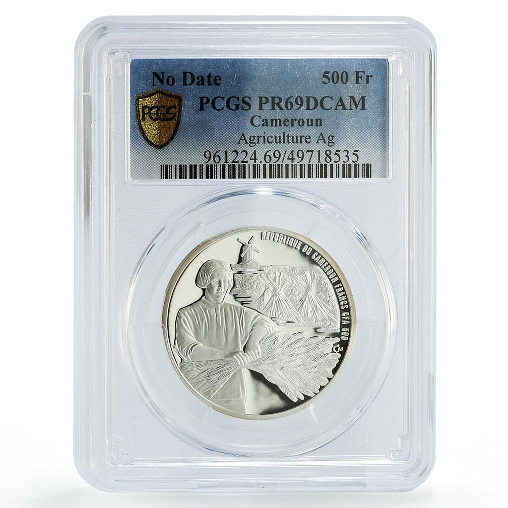 カメルーン 500フラン 農業 種まき人 種まき人 PR69 PCGS 銀貨 2020