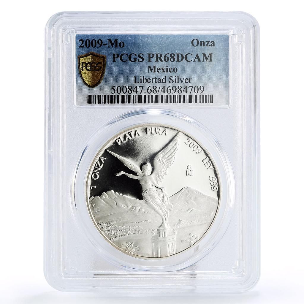 メキシコ 1オンザ リベルタッド 独立の天使 PR 68 PCGS 銀貨 2009