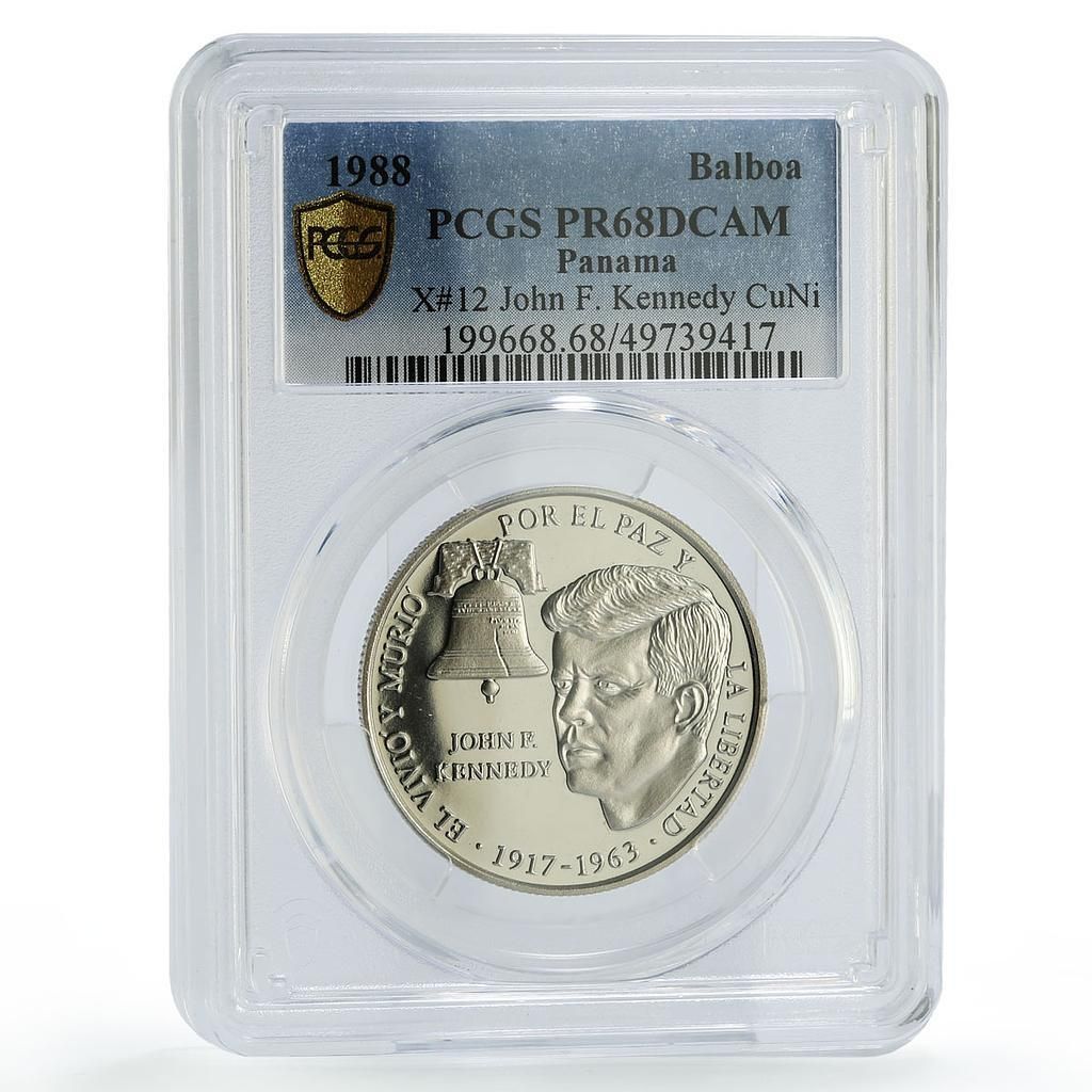 パナマ 1バルボア ジョン・F・ケネディ大統領 政治 X2 PR68 PCGS CuNi コイン 1988年 - メルカリ