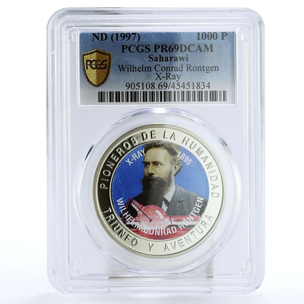 サハラウィ 1000 ペセタ X レイ ヴィルヘルム レントゲン PR69 PCGS