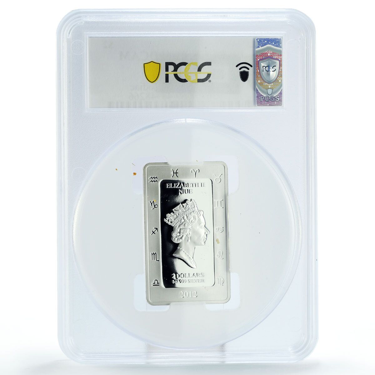 ニウエ 2ドル カガヤアート 星座 牡牛座 PR69 PCGS カラー銀貨 2012年
