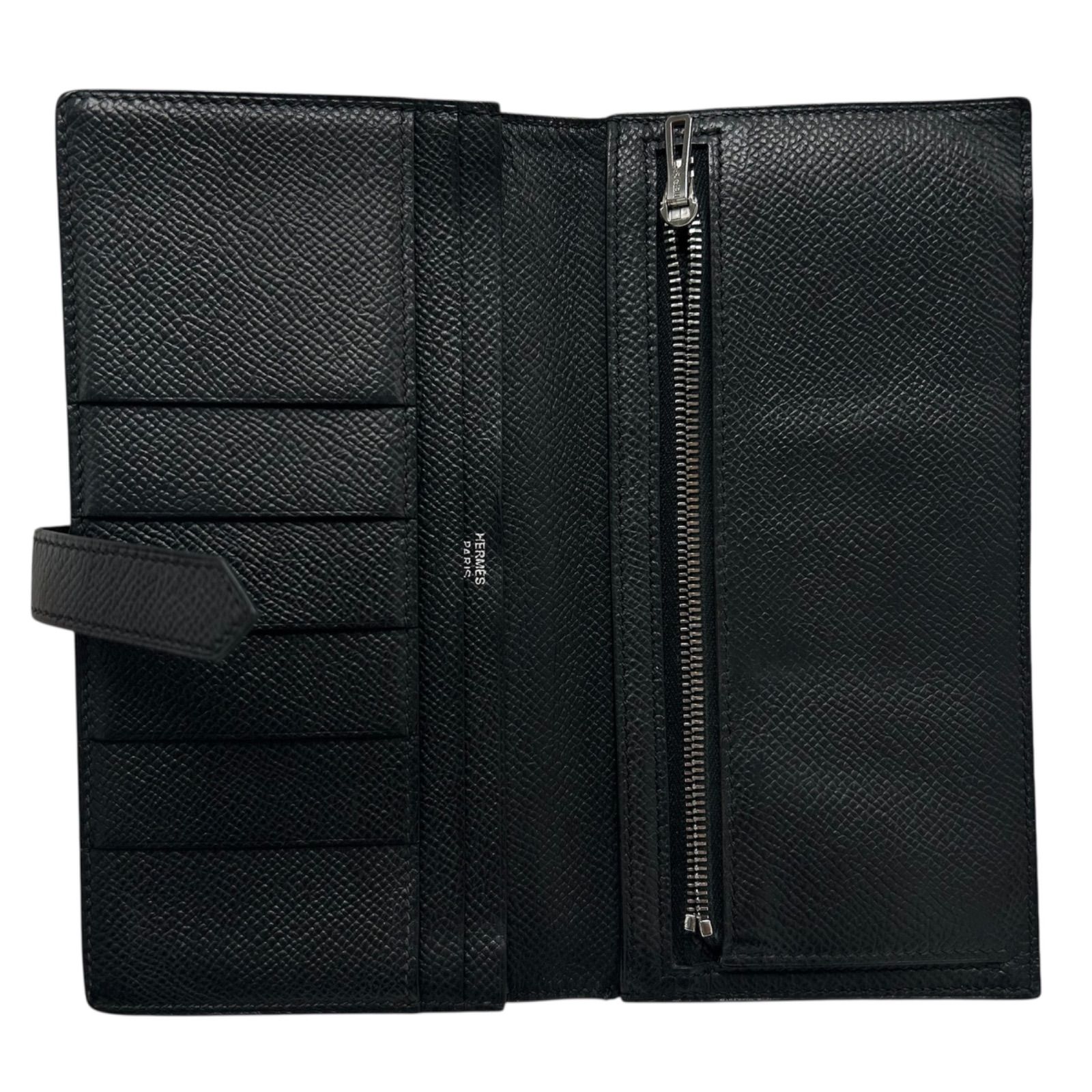 美品 HERMES エルメス ベアン 長財布 ⬜︎J刻印 シルバー金具 ベルト H