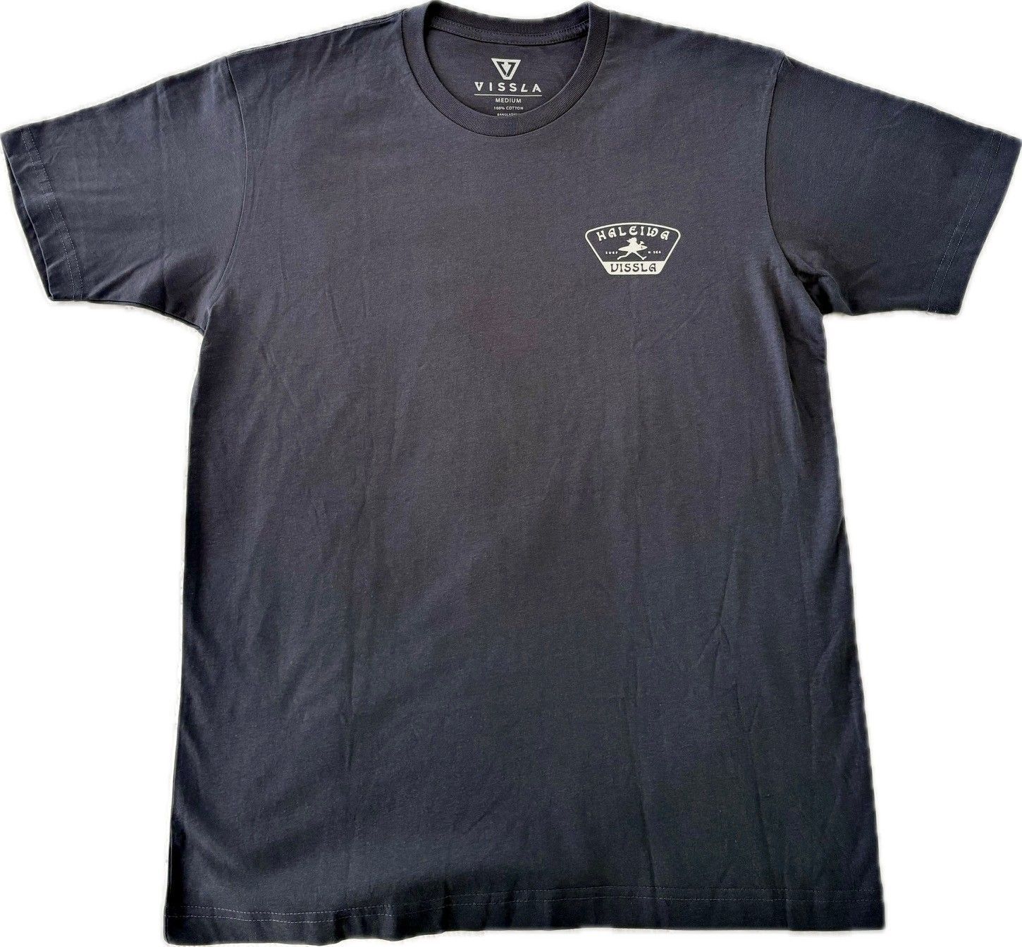 SURF-N-SEA サーフアンドシー Tシャツ NORTH SHORE メンズ VISSLA コラボ Mサイズ グレーネイビー 灰色紺色 直営品 ナイロンジャケット Tシャツ 