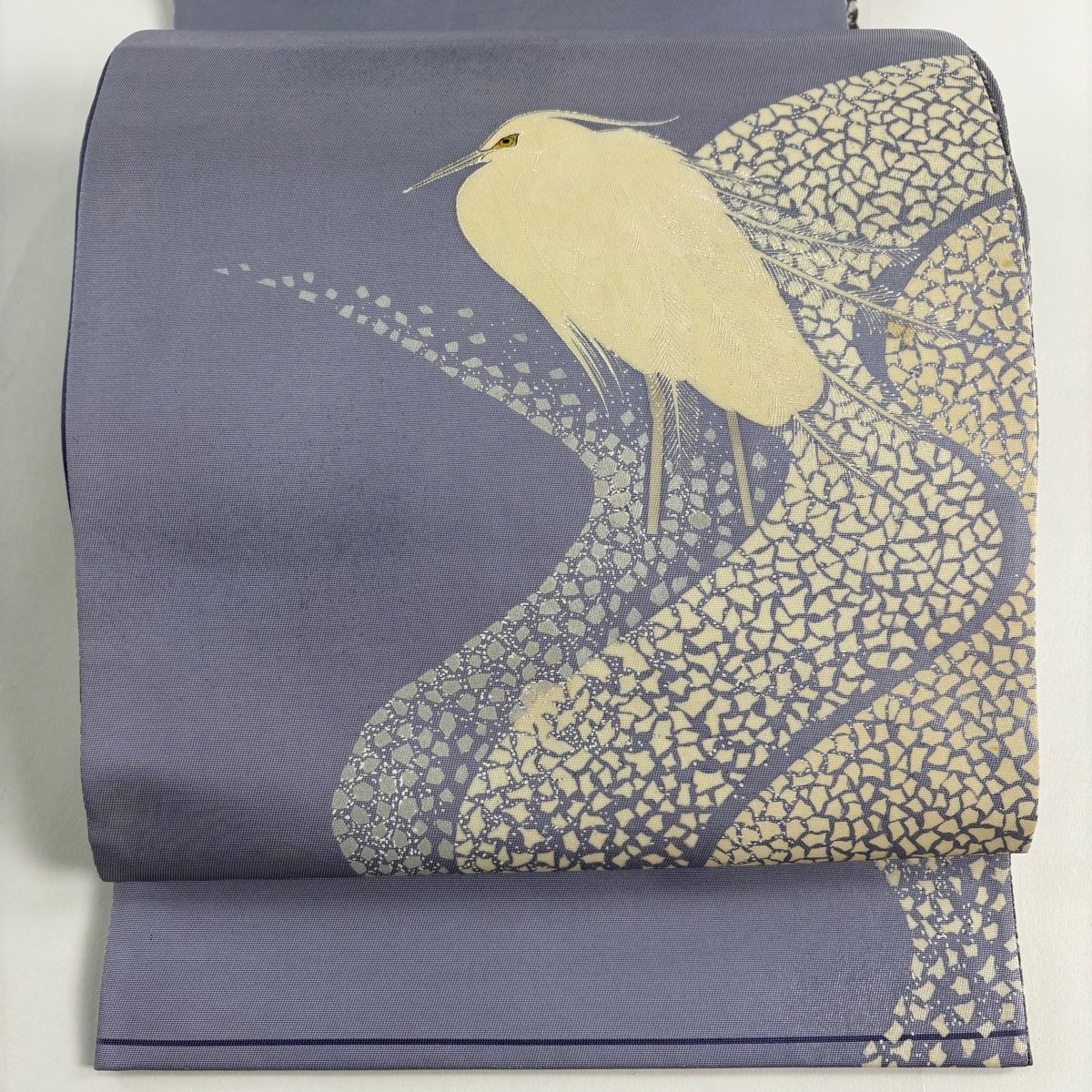 袋帯 秀品 関西仕立て 鷺 流水 薄紫 お太鼓柄 正絹 【中古】 - メルカリ