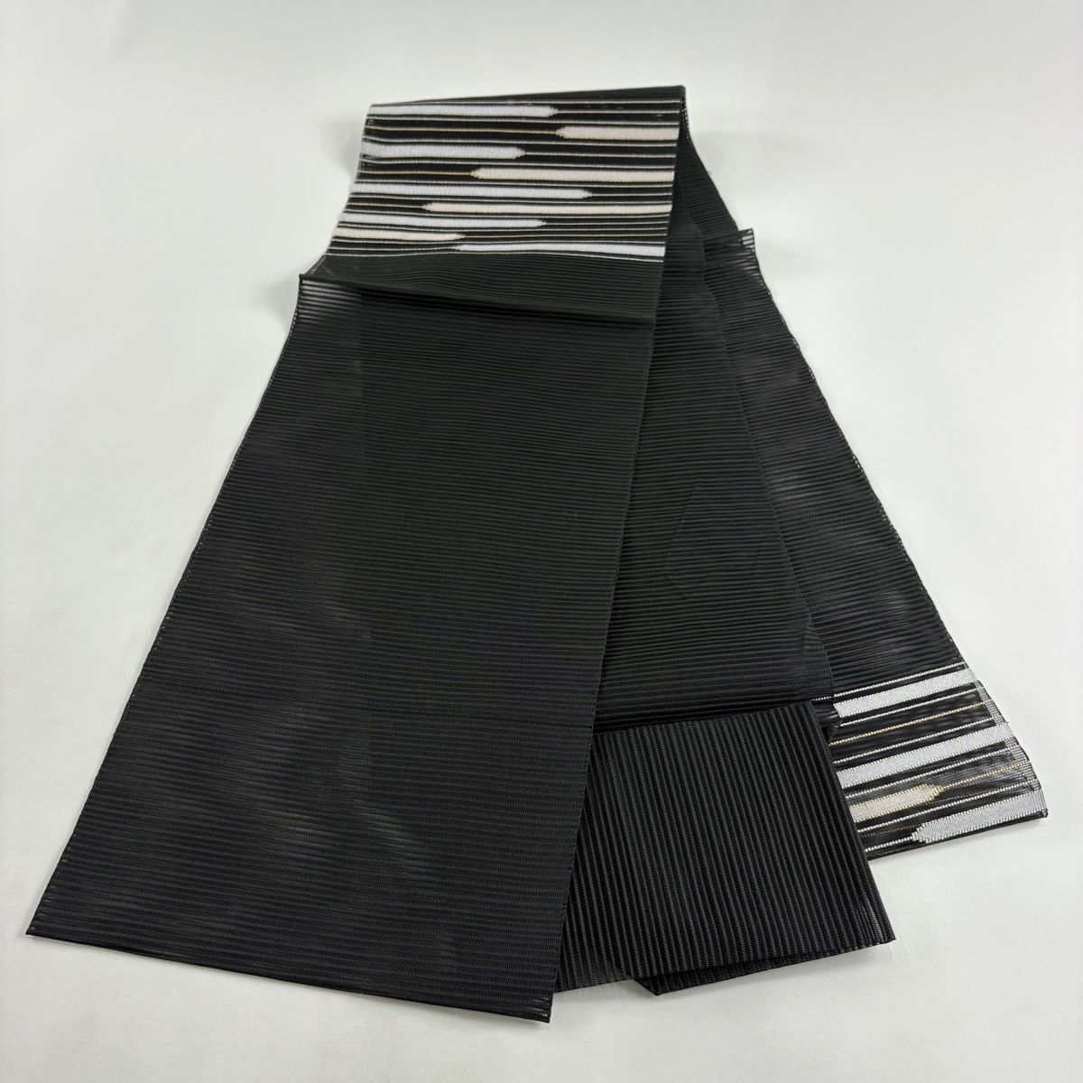 美品】 名古屋帯 秀品 夏帯 絽 八寸名古屋帯 松葉仕立て トンネル