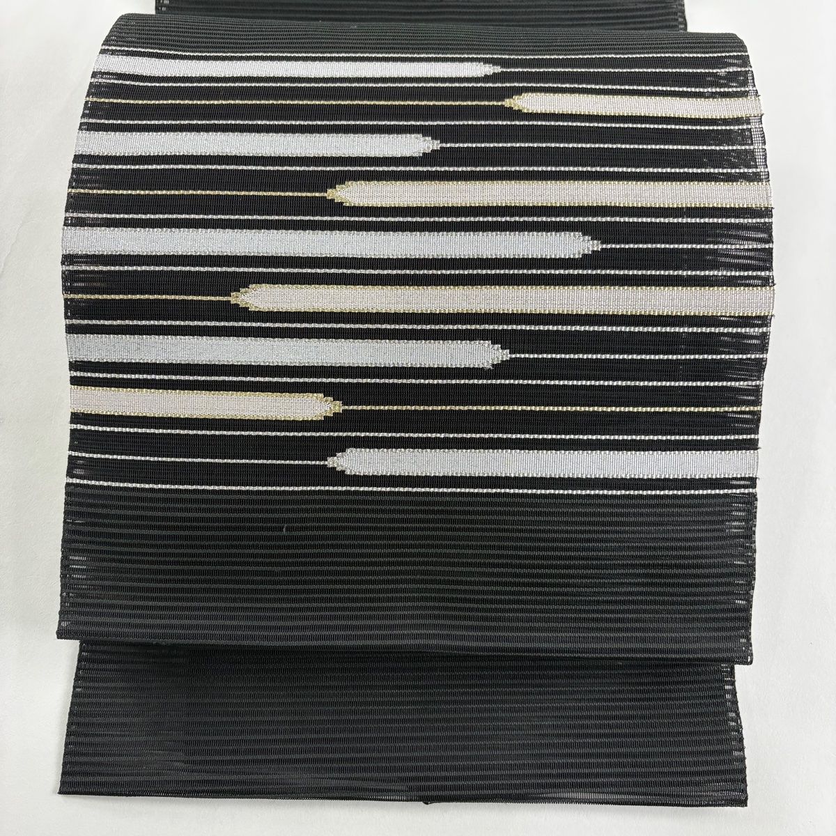 美品】 名古屋帯 秀品 夏帯 絽 八寸名古屋帯 松葉仕立て トンネル