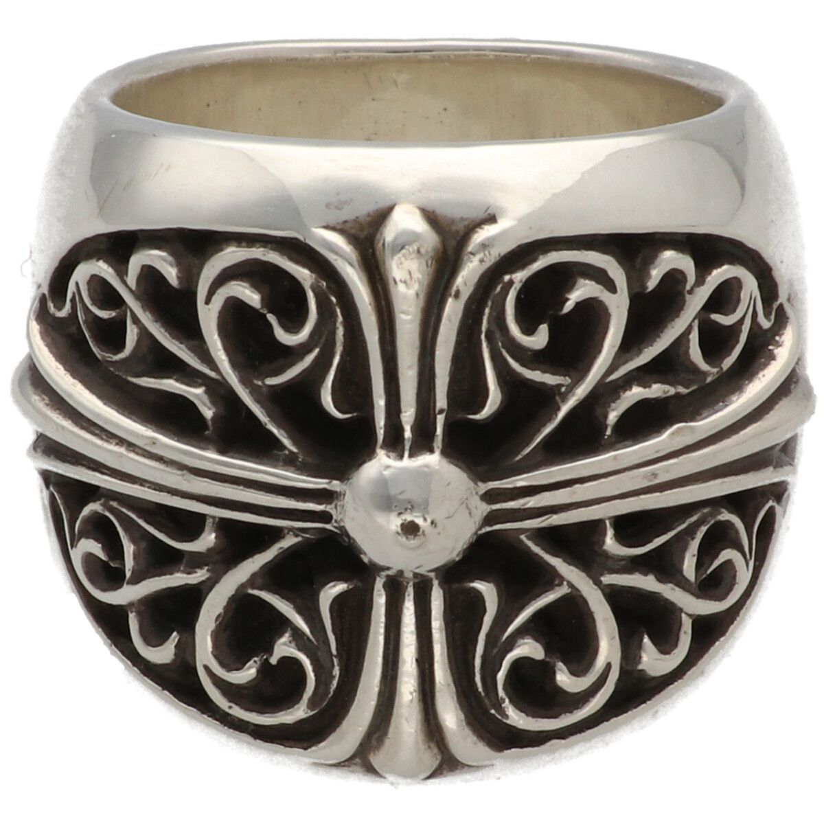 CHROME HEARTS クロムハーツ クラシックオーバルクロスリング 24号 SV 925 シルバー 指輪 RS