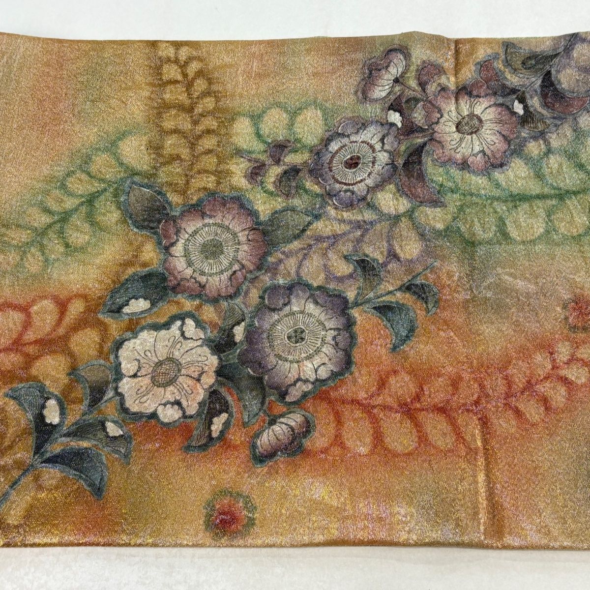 美品】 袋帯 名品 辻が花 箔 金茶 お太鼓柄 正絹 【中古】 - メルカリ