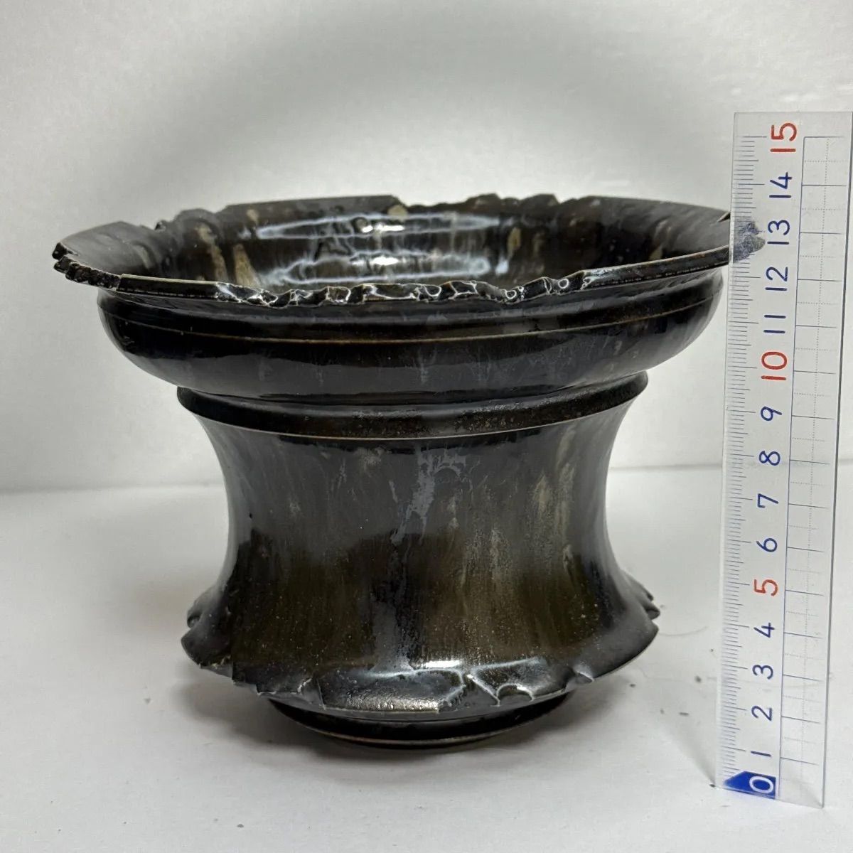 5.5号口径 17cm 植木鉢多肉塊根観葉植物陶器陶芸サボテングラキリス