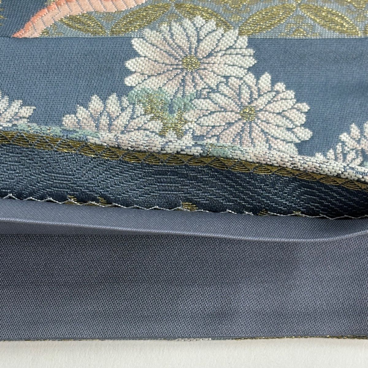 袋帯 秀品 菊 蜀江華文 金銀糸 箔 紺色 六通 正絹 【中古】 - メルカリ