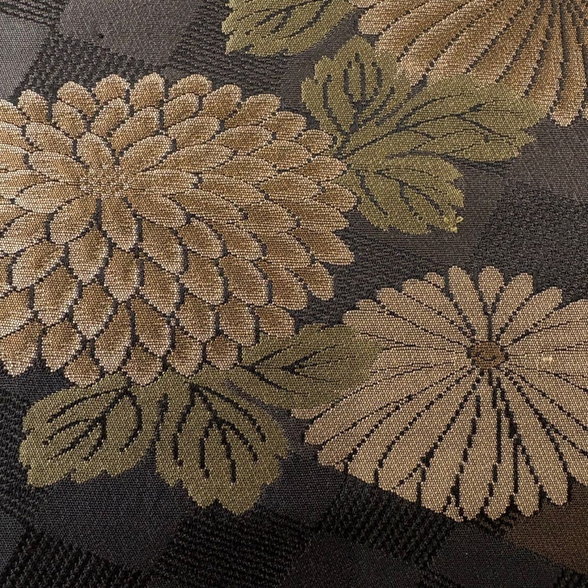 美品】 袋帯 秀品 菊 幾何学 墨色 六通 正絹 【中古】 - メルカリ