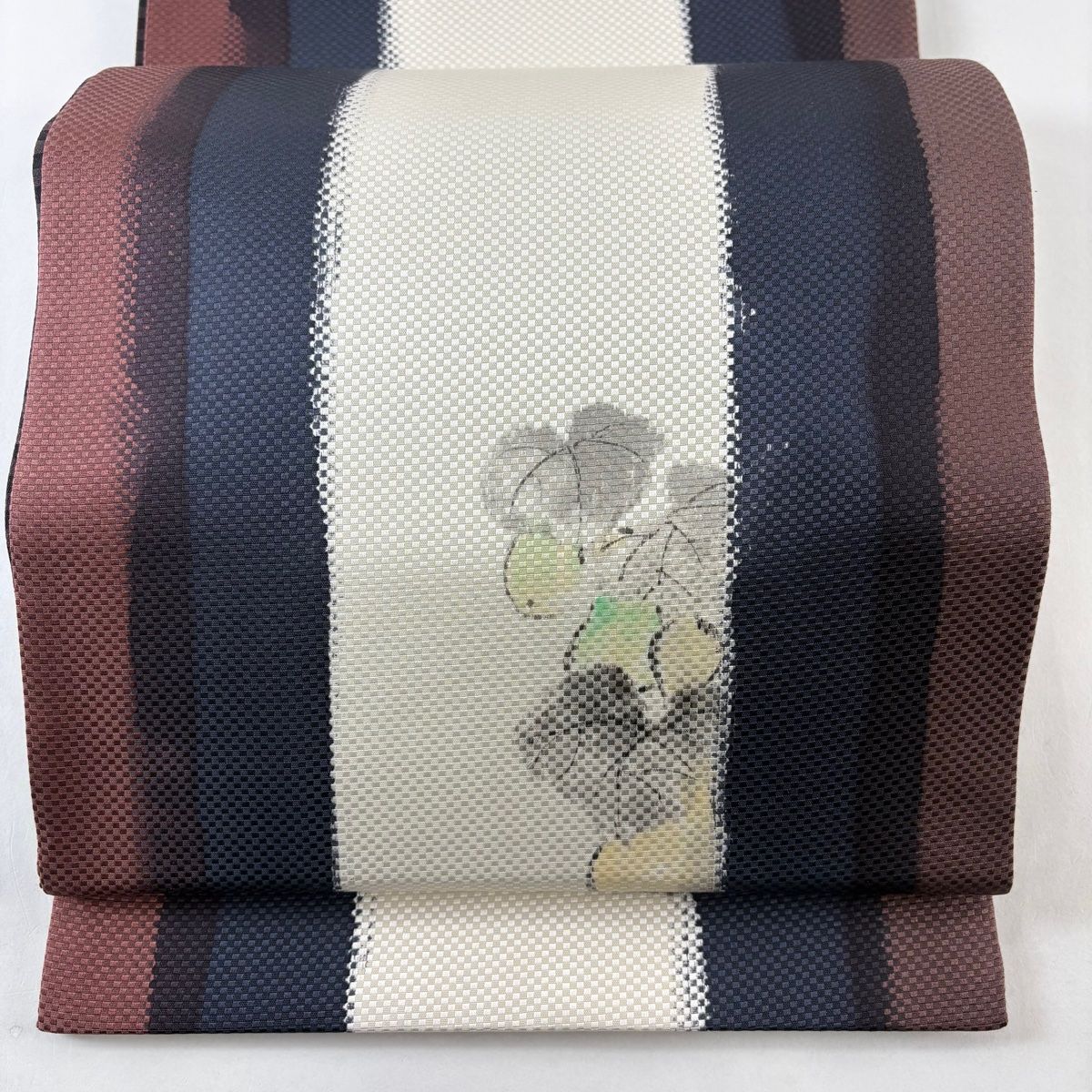 袋帯 秀品 生り物 灰白 お太鼓柄 正絹