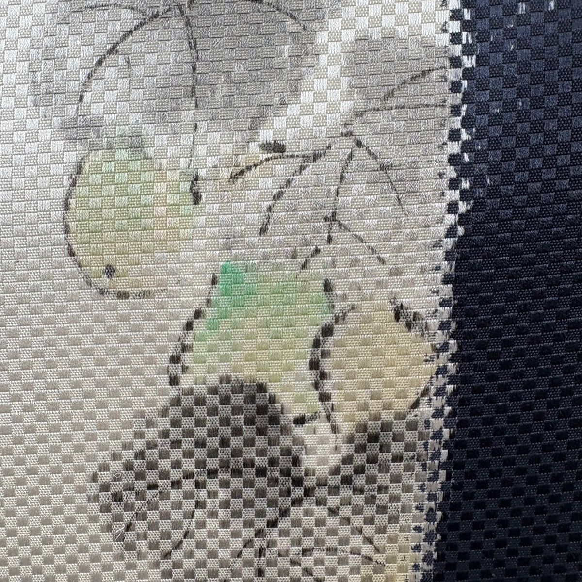 袋帯 秀品 生り物 灰白 お太鼓柄 正絹