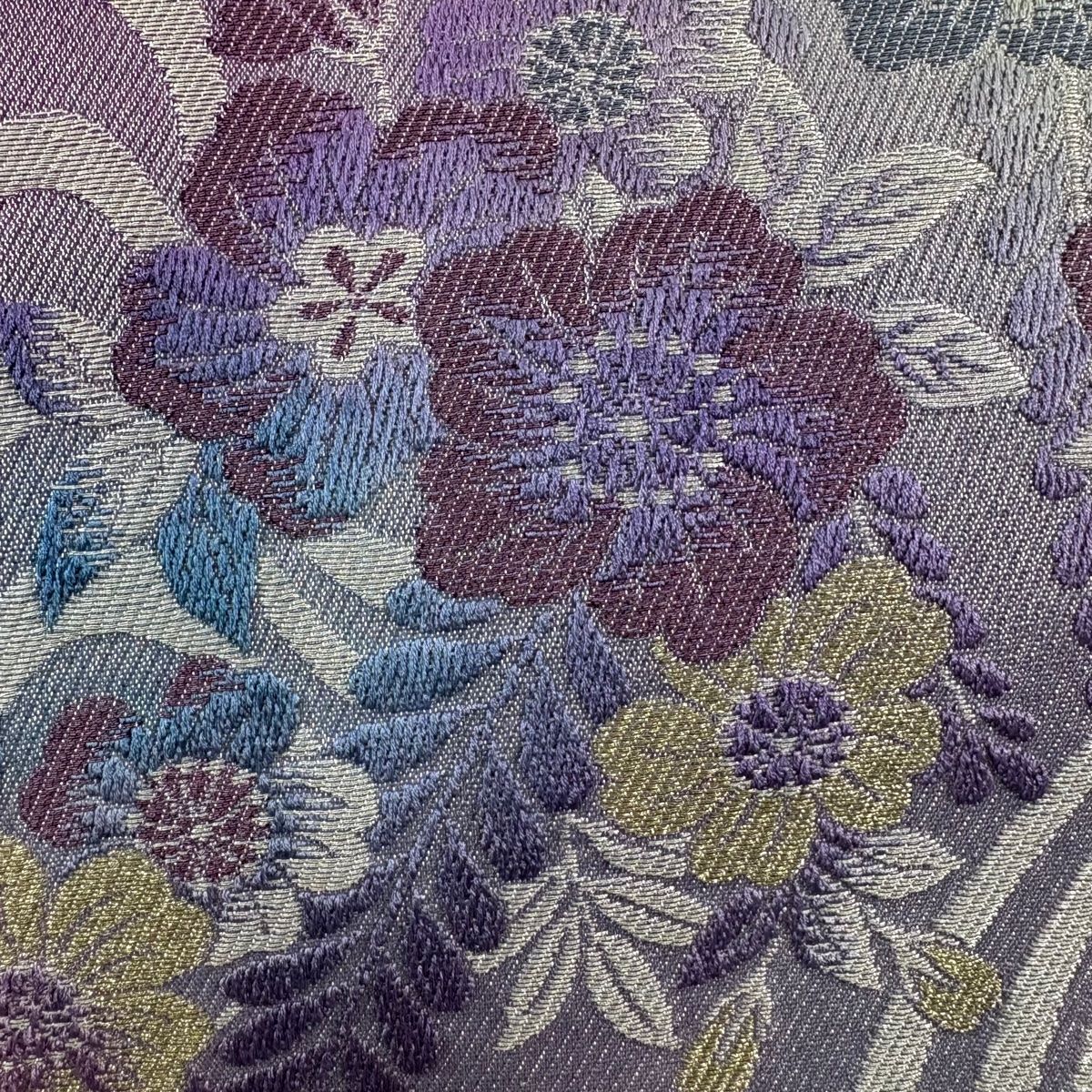 美品】 袋帯 秀品 辻が花柄 金銀糸 紫 全通 正絹 【中古】 - メルカリ