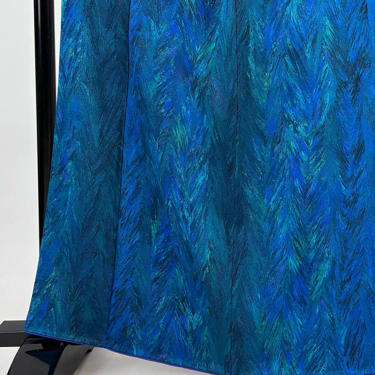 小紋 身丈163.5 cm 裄丈66 M 袷 幾何学 青緑 正絹