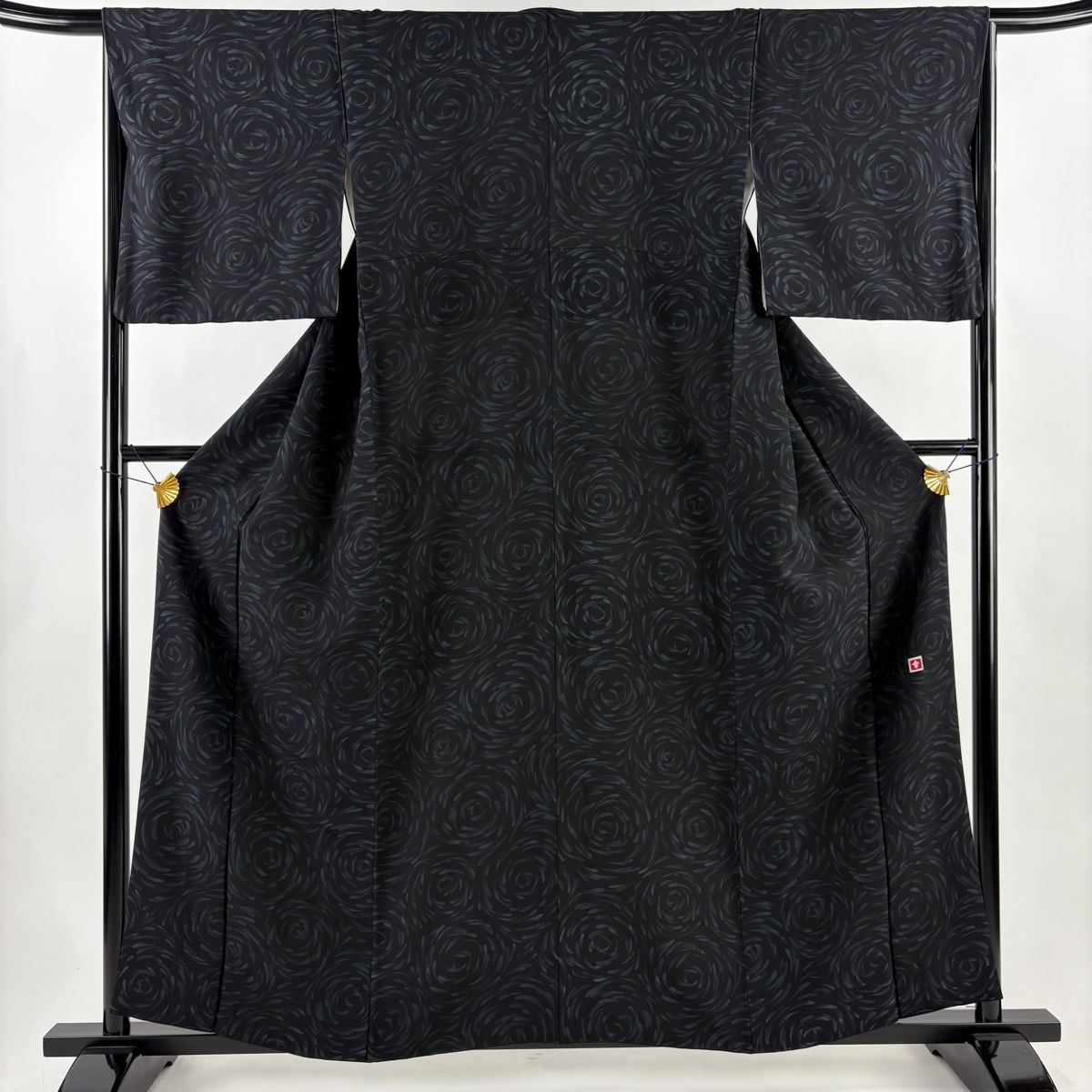 小紋 身丈159 cm 裄丈65 5 M 袷 花井幸子 落款 花 黒 正絹