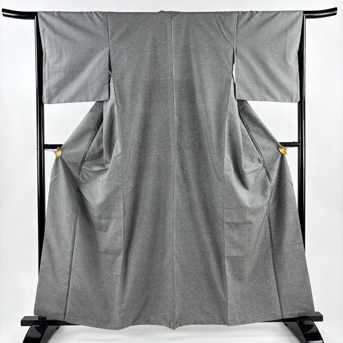 小紋 身丈160 cm 裄丈65 5 M 袷 紬地 幾何学 灰色 正絹