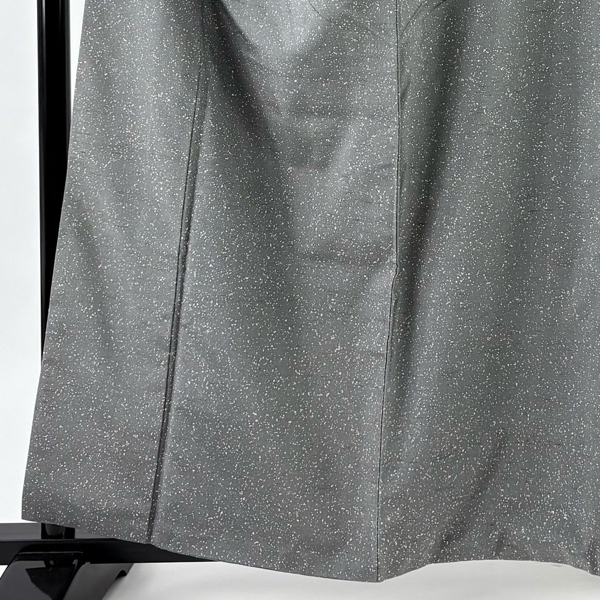 小紋 身丈160 cm 裄丈65.5 M 袷 紬地 幾何学 灰色 正絹