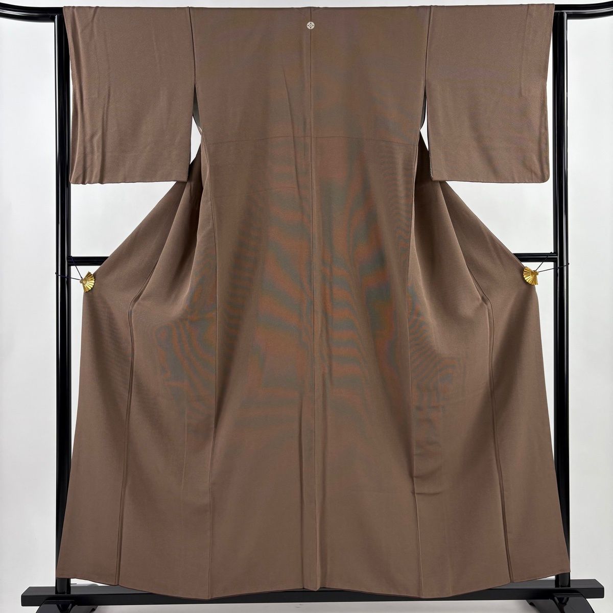 江戸小紋 身丈156.5cm 裄丈63.5cm S 袷 万筋 茶色 正絹 名品 一つ紋