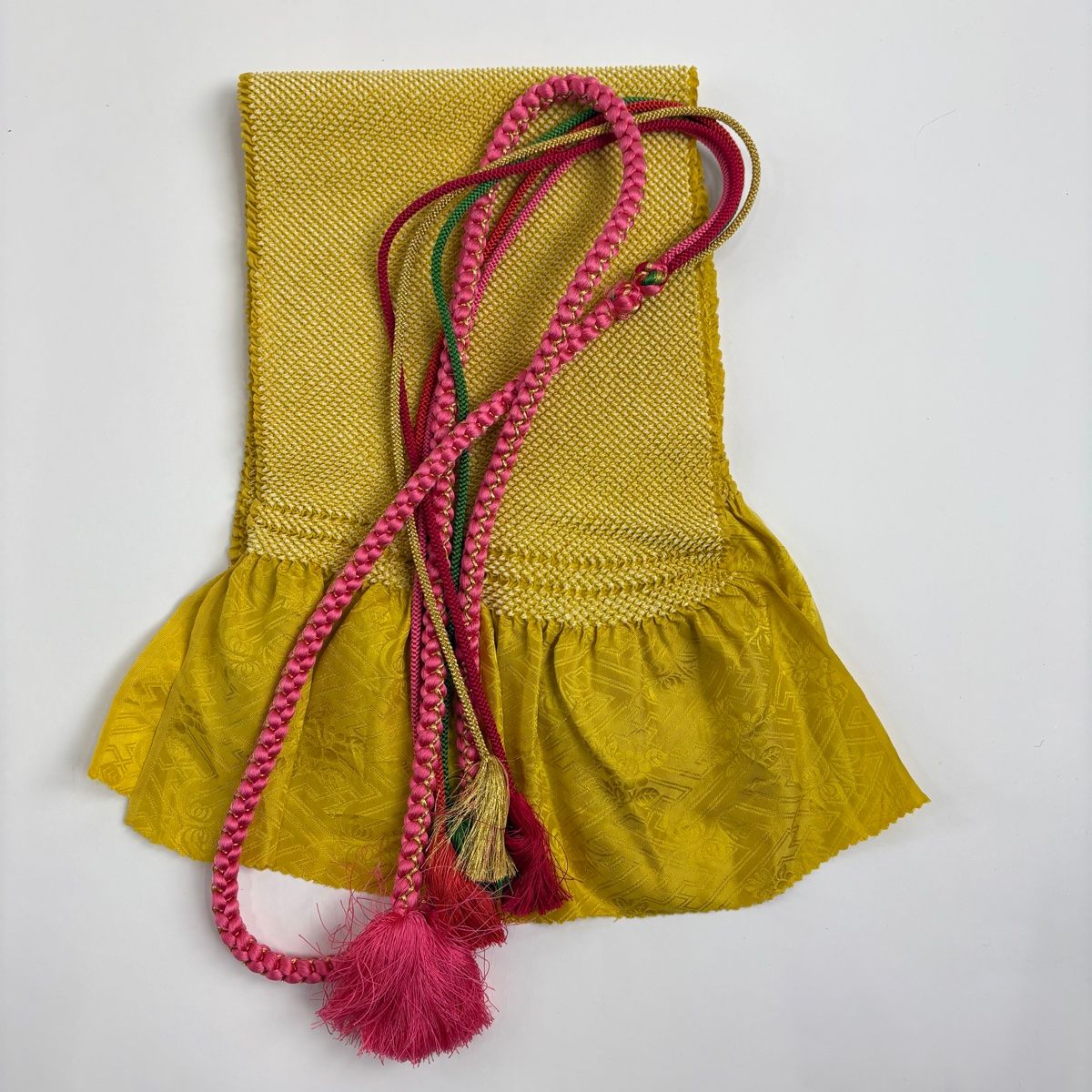  振袖 身丈158 cm 裄丈67 M 袷 袋帯フルセット やまと 桜 桜の花びら 金糸 箔 ピンク 正絹 振袖 着物