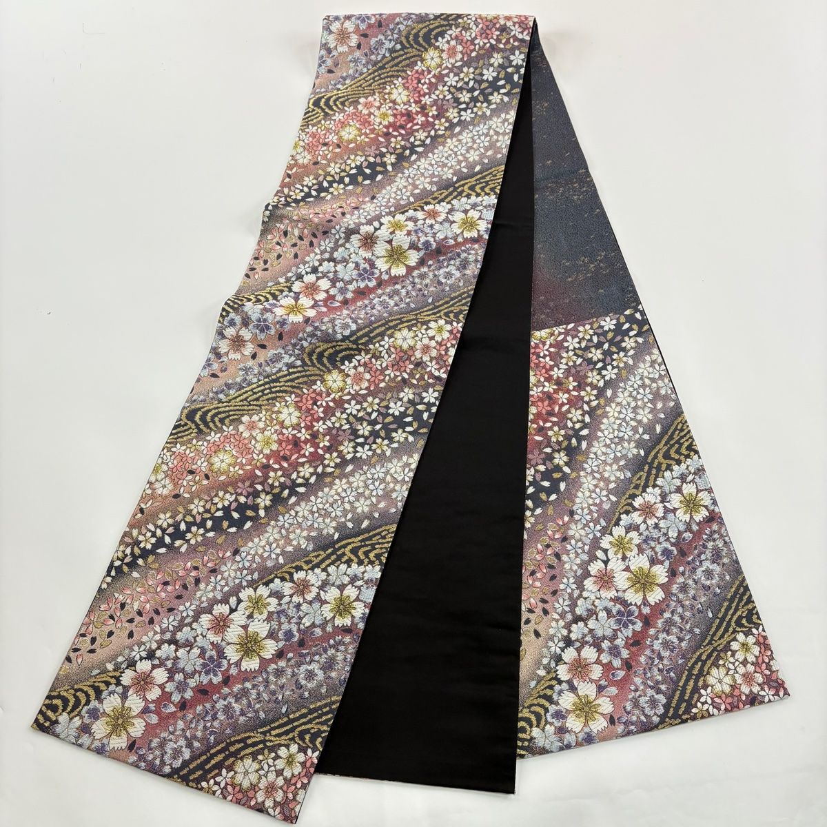 美品】 振袖 身丈158cm 裄丈67cm M 袷 袋帯フルセット やまと 桜 桜の